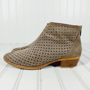 Lucky Brand Bergyn Suede Perforated Booties
